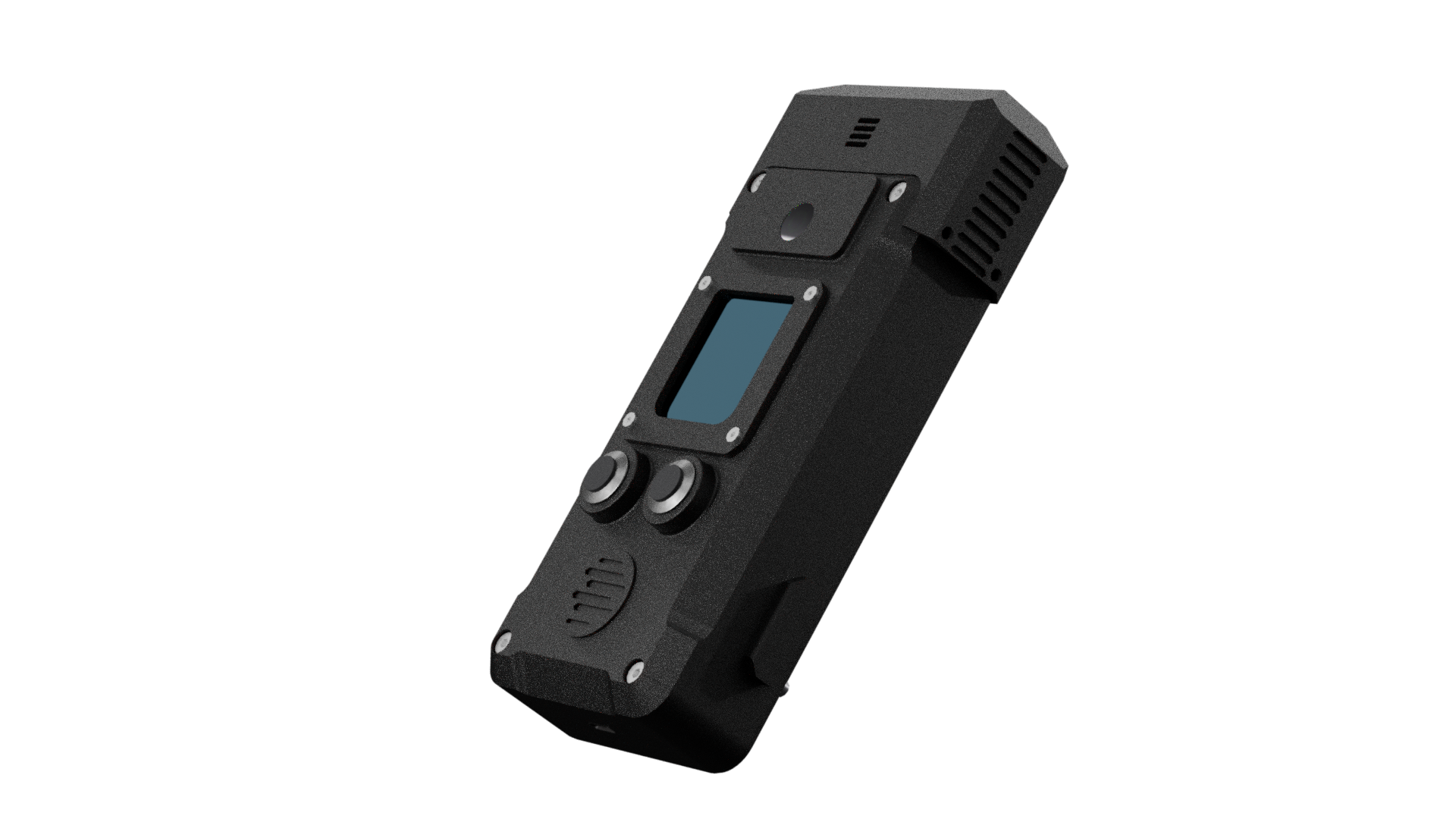 Fall Industries device render showing the assembled hardware